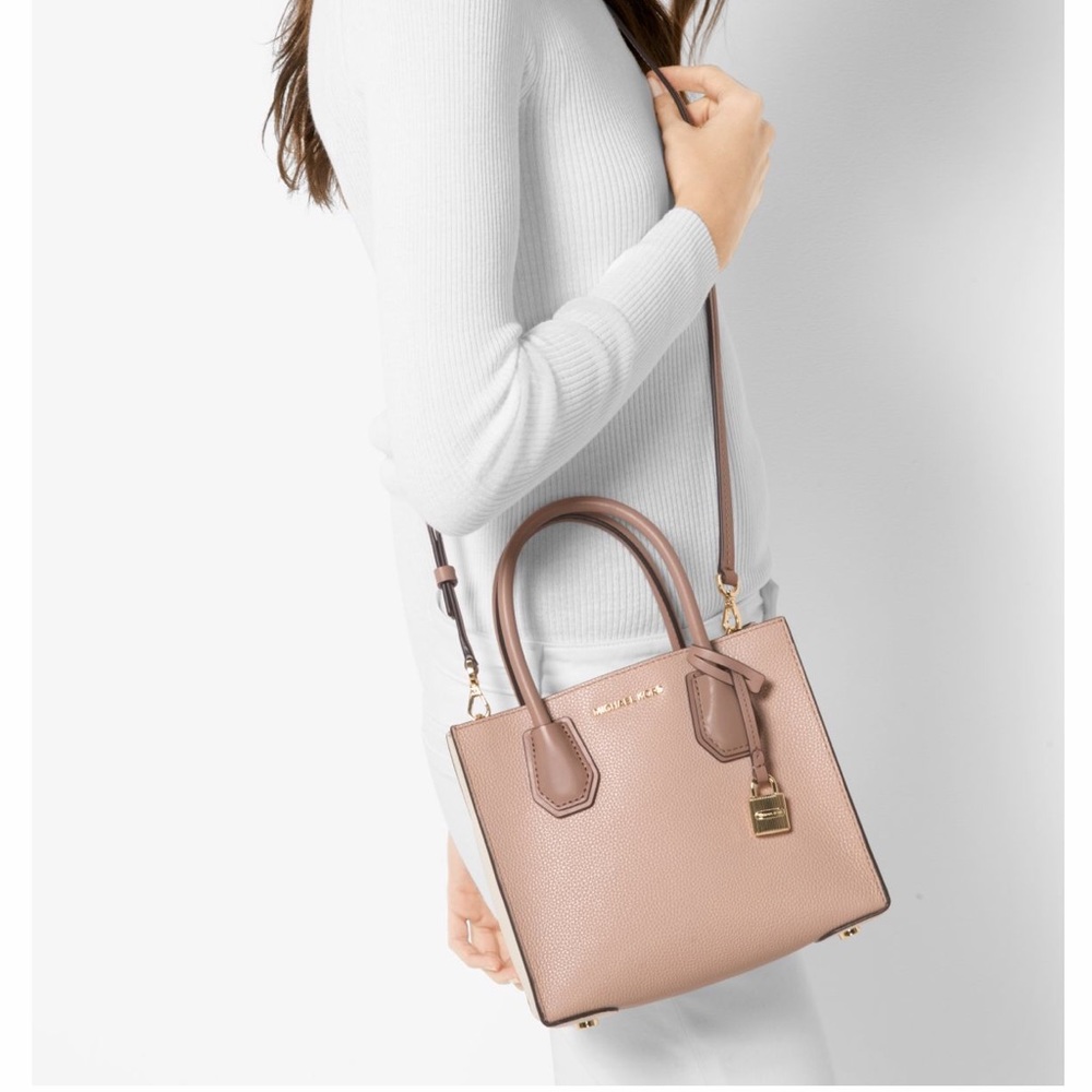 MICHAEL KORS Mercer Color-Block Leather Crossbody